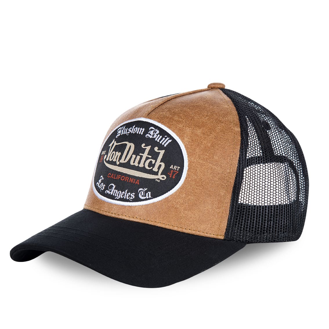 Casquette Von Dutch Pour Enfant - Modèle Trucker Ajustable - Visière Arrondie, Filet Arrière - Style Rétro Rockabilly
